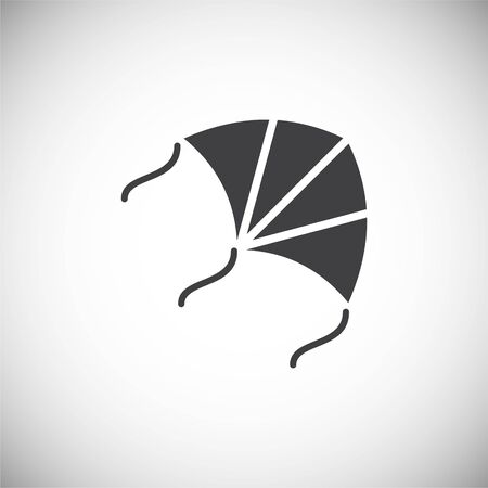 Kite icon on black background for graphic and web design. Simple vector sign. Internet concept symbol for website button or mobile appのイラスト素材