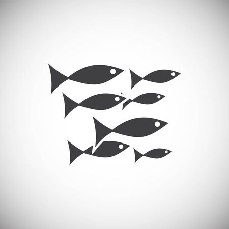 Fish related icon on background for graphic and web design. Simple illustration. Internet concept symbol for website button or mobile appのイラスト素材