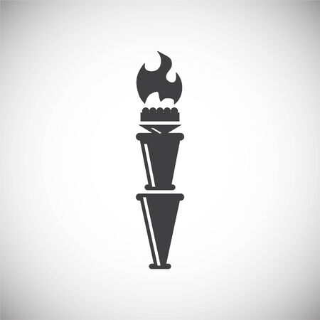 Torch icon on background for graphic and web design. Simple illustration. Internet concept symbol for website button or mobile appのイラスト素材