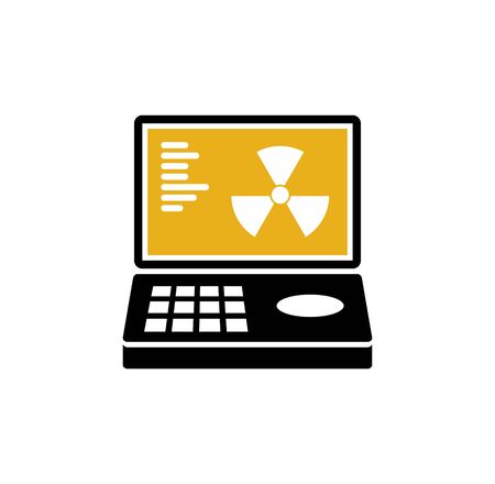 Radiation related icon on background for graphic and web design. Simple illustration. Internet concept symbol for website button or mobile appのイラスト素材
