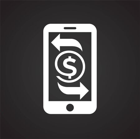 Financial technologie related icon on background for graphic and web design. Simple illustration. Internet concept symbol for website button or mobile appのイラスト素材