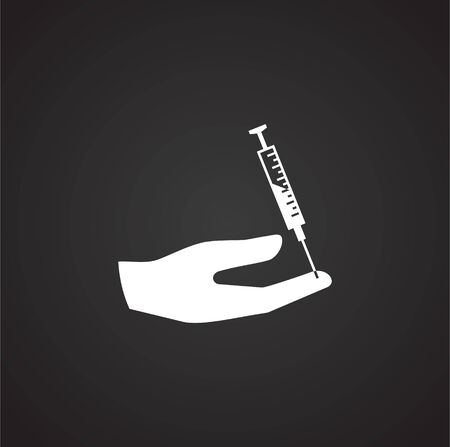 Blood donation related icon on background for graphic and web design. Simple illustration. Internet concept symbol for website button or mobile appのイラスト素材