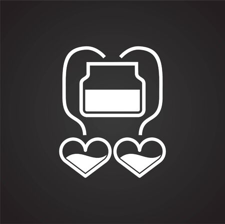 Blood donation related icon on background for graphic and web design. Simple illustration. Internet concept symbol for website button or mobile appのイラスト素材