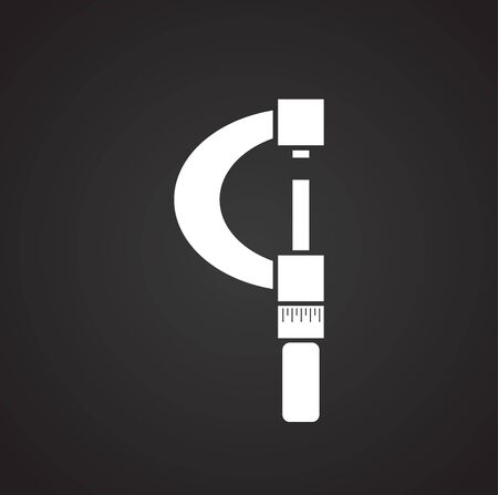 Measuring tool icon on background for graphic and web design. Simple illustration. Internet concept symbol for website button or mobile appのイラスト素材