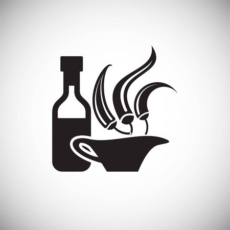 Red Hot pepper icon on background for graphic and web design. Simple vector sign. Internet concept symbol for website button or mobile appのイラスト素材