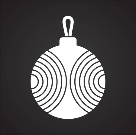 Christmas tree ball icon on background for graphic and web design. Simple vector sign. Internet concept symbol for website button or mobile appのイラスト素材