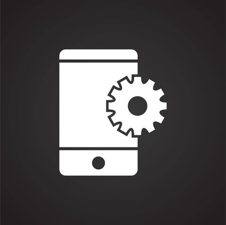 Smartphone service related icon on background for graphic and web design. Simple illustration. Internet concept symbol for website button or mobile appのイラスト素材