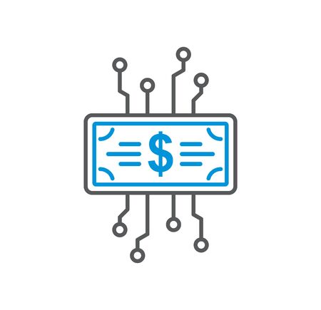 Financial technologie related icon on background for graphic and web design. Simple illustration. Internet concept symbol for website button or mobile appのイラスト素材