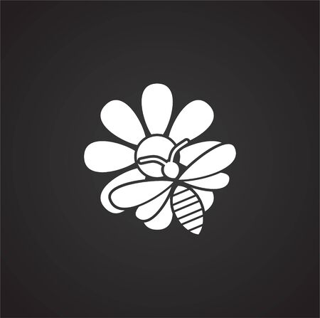 Beekeeping related icon on background for graphic and web design. Simple illustration. Internet concept symbol for website button or mobile appのイラスト素材