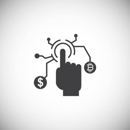 Financial technologie related icon on background for graphic and web design. Simple illustration. Internet concept symbol for website button or mobile appのイラスト素材