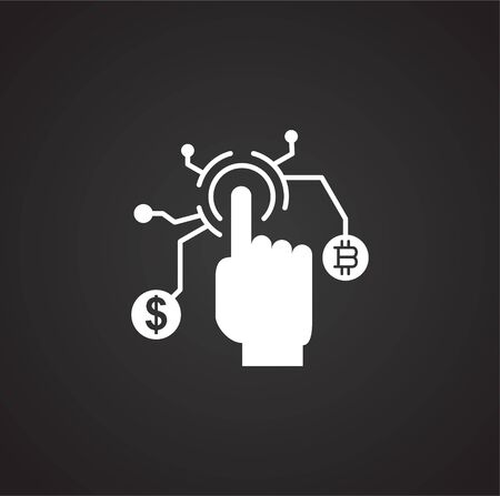 Financial technologie related icon on background for graphic and web design. Simple illustration. Internet concept symbol for website button or mobile appのイラスト素材