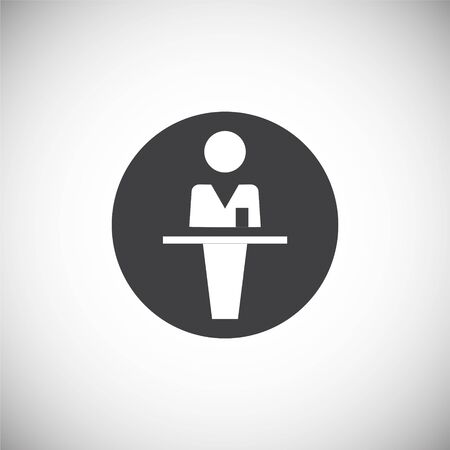 Business people related icon on background for graphic and web design. Simple illustration. Internet concept symbol for website button or mobile appのイラスト素材