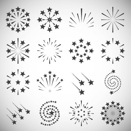 Sparkle icons set on background for graphic and web design. Simple illustration. Internet concept symbol for website button or mobile appのイラスト素材