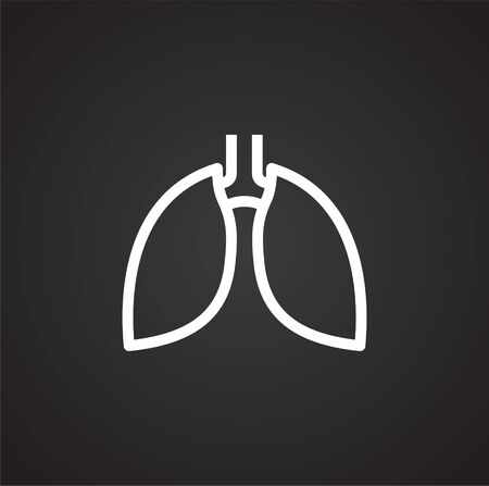 Human organ icon on background for graphic and web design. Simple illustration. Internet concept symbol for website button or mobile appのイラスト素材