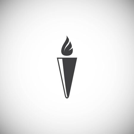 Torch icon on background for graphic and web design. Simple illustration. Internet concept symbol for website button or mobile appのイラスト素材