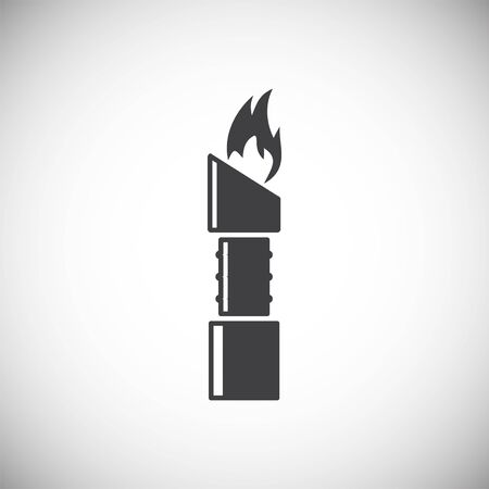 Torch icon on background for graphic and web design. Simple illustration. Internet concept symbol for website button or mobile appのイラスト素材