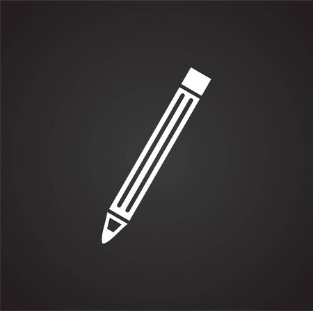 Pen icon on background for graphic and web design. Simple illustration. Internet concept symbol for website button or mobile appのイラスト素材