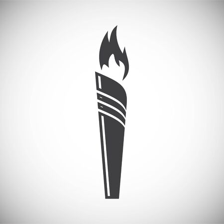 Torch icon on background for graphic and web design. Simple illustration. Internet concept symbol for website button or mobile appのイラスト素材