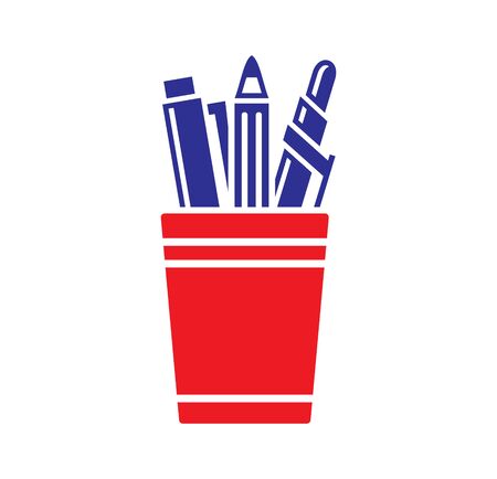 Pen icon on background for graphic and web design. Simple illustration. Internet concept symbol for website button or mobile appのイラスト素材