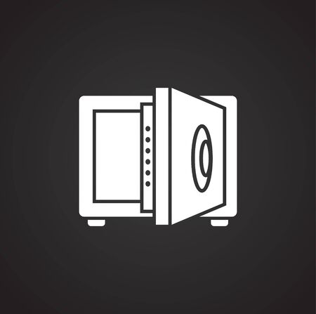 Money safe icon on background for graphic and web design. Simple illustration. Internet concept symbol for website button or mobile appのイラスト素材