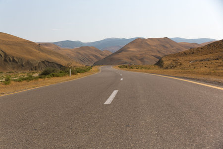 Road to the mountains. Xizi, Azerbaijan, road to the mountains.