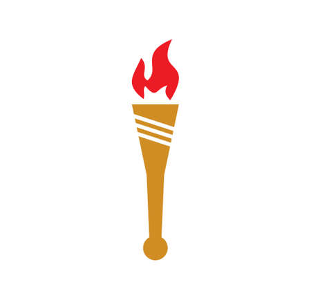 Torch icon on background for graphic and web design. Simple illustration. Internet concept symbol for website button or mobile appのイラスト素材