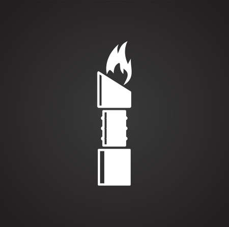 Torch icon on background for graphic and web design. Simple illustration. Internet concept symbol for website button or mobile appのイラスト素材