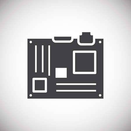 Computer hardware icon on background for graphic and web design. Simple illustration. Internet concept symbol for website button or mobile appのイラスト素材