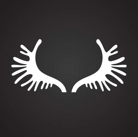 Animal Horn icon on background for graphic and web design. Simple vector sign. Internet concept symbol for website button or mobile appのイラスト素材