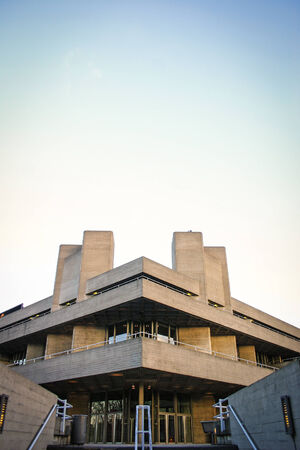 The faÃ§ade of the National Theatre, part of Londonのeditorial素材
