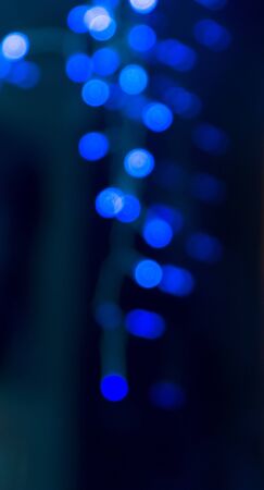 Abstract background of blurred cool blue lightsの写真素材