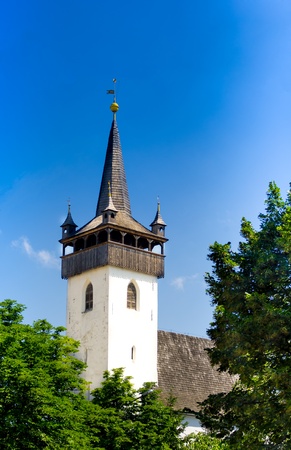 Wooden church roofの写真素材