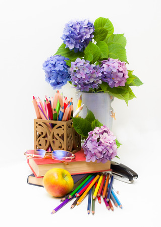 Teacher Day  Bouquet of flowers hydrangeas   の写真素材