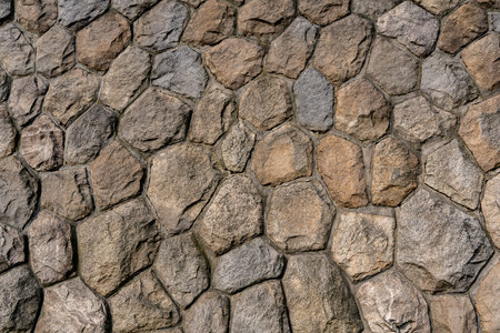 background texture of the stone wall of the old castle. Stone wall as a background or texture.の写真素材