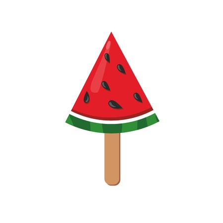 watermelon ice cream, summer backgroundのイラスト素材
