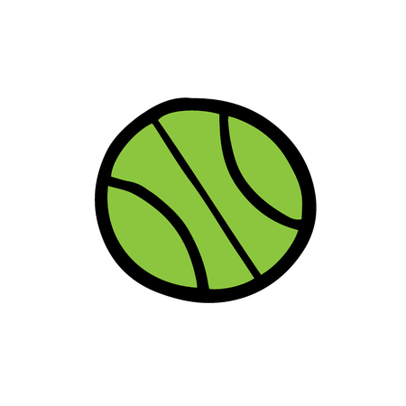 Light green tennis ball. Vector illustrationのイラスト素材