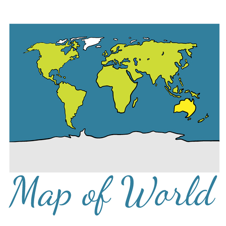 best popular world map outline graphic sketch style, background vector of Asia Europe north south america and africaのイラスト素材