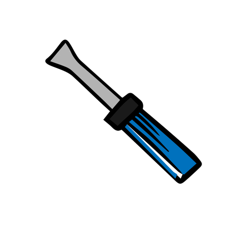  Doodle screwdriver icon, sketch on white backgroundのイラスト素材