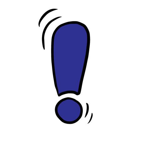 exclamation mark doodle vector illustrationのイラスト素材