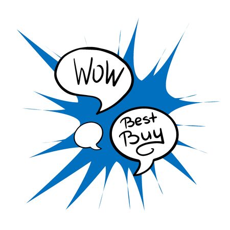 bubbles speech with the inscription best buyのイラスト素材