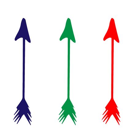 colorful arrows on a white background, doodleのイラスト素材