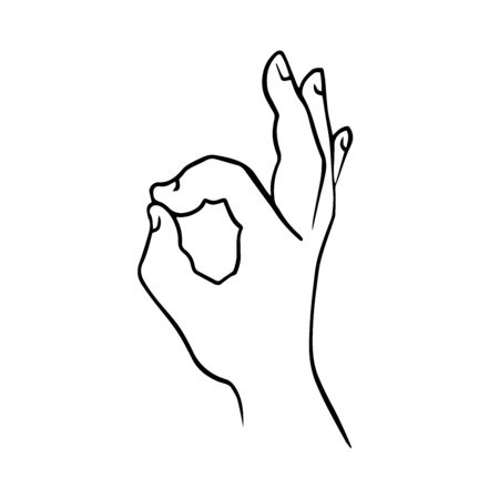 hand making gestures OKのイラスト素材