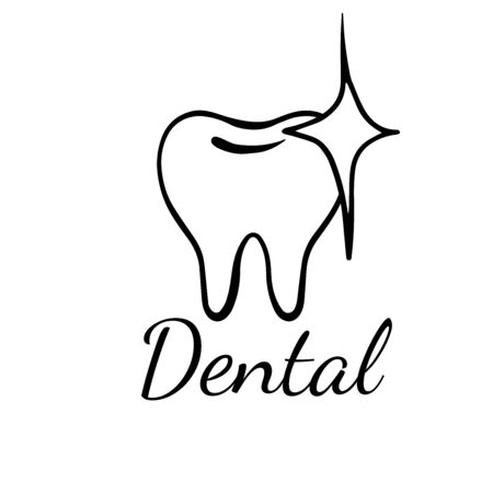 Doodle sketch teeth on a white background, cartoon drawing dentalのイラスト素材