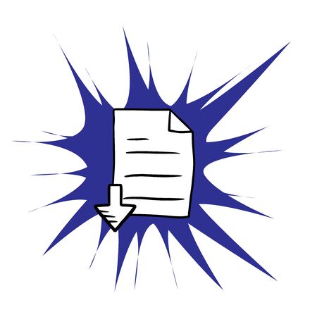 doodle sketch sheets on a white background, loading a document.のイラスト素材