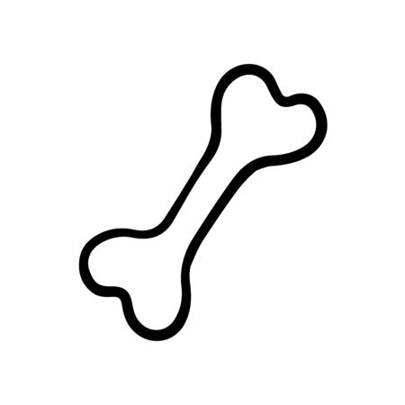 doodle sketch bone icon on white backgroundのイラスト素材
