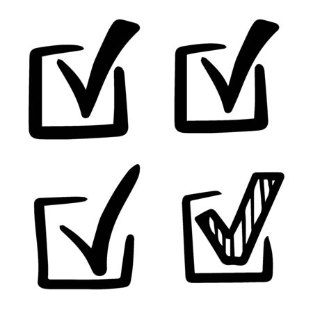 Checkmark icons setのイラスト素材