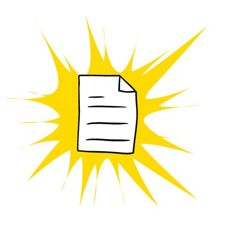 doodle sketch blank sheets on white backgroundのイラスト素材