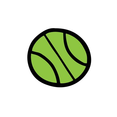 Light green tennis ball. Vector illustrationのイラスト素材