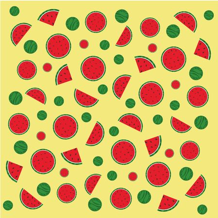 Drawing watermelon on a white backgroundのイラスト素材