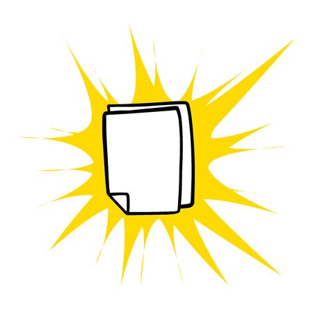 doodle sketch blank sheets on white backgroundのイラスト素材